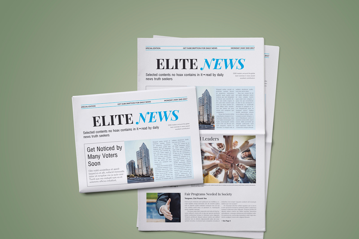 Newspaper Elite, a Magazine Template by GreenDesign (Photo 1 of 9)