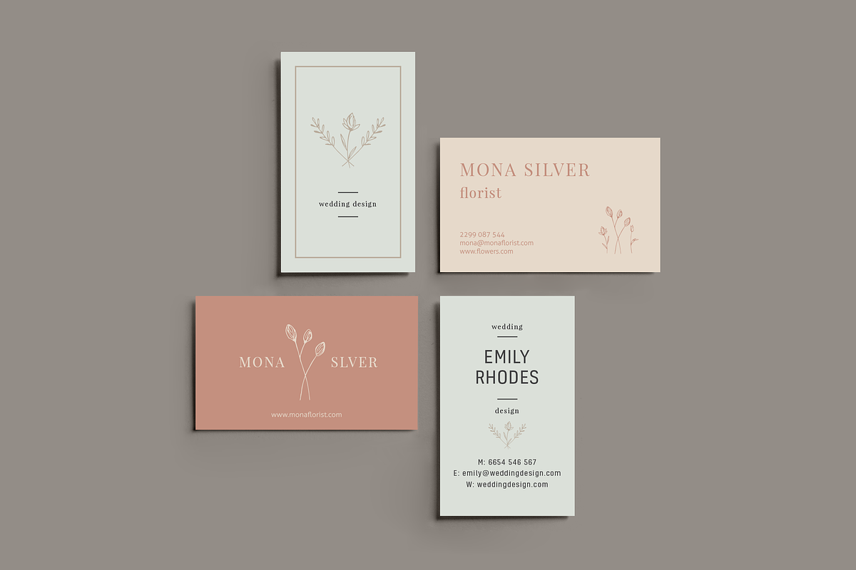 Floral Business Card Template, a Business Card Template by Wild Ones (Photo 1 of 5)