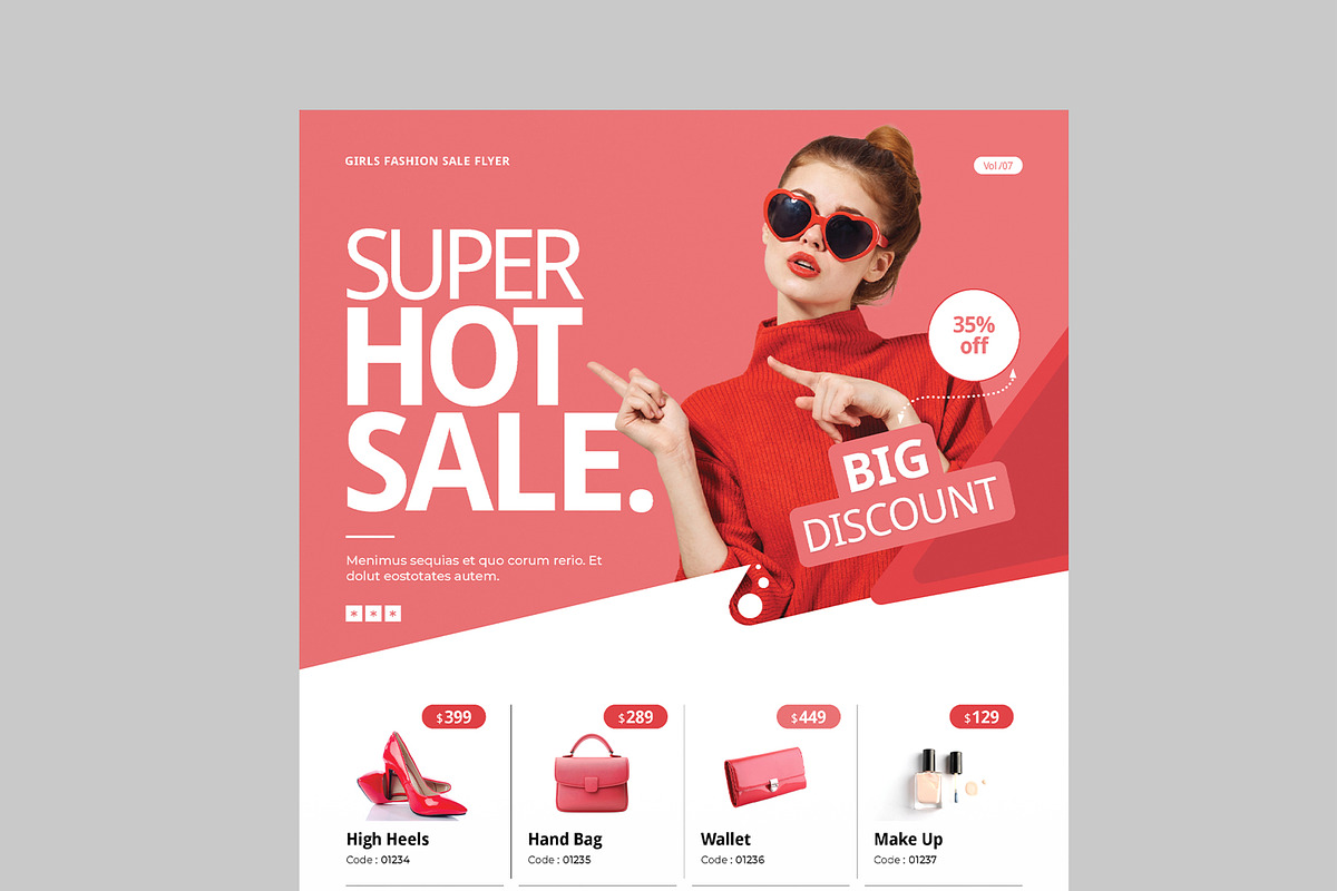 Fashion Hot Sale Flyer Template, a Flyer Template by MightyDesign (Photo 4 of 8)