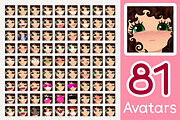 vector BIG avatars SET, a Templates & Theme by WINDmade (Thumbnail 5 of 40)