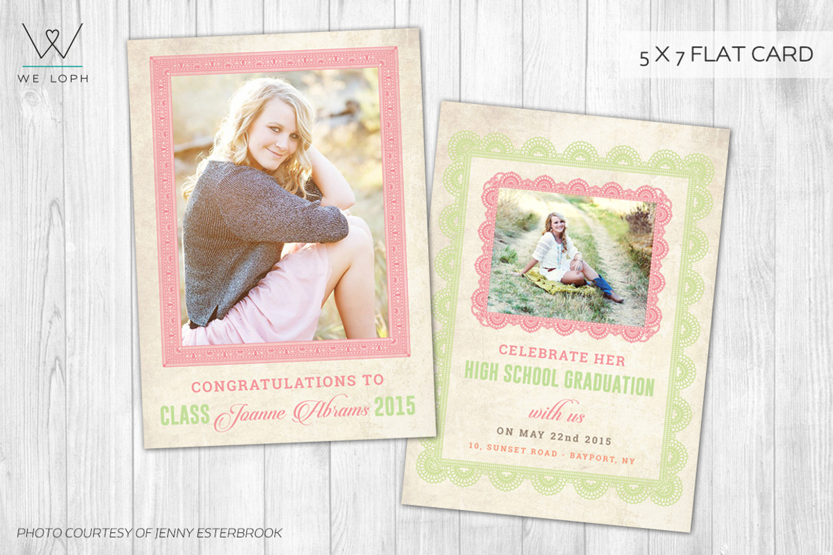 Senior Announcement Graduation card, a Card Template by We♡Loph