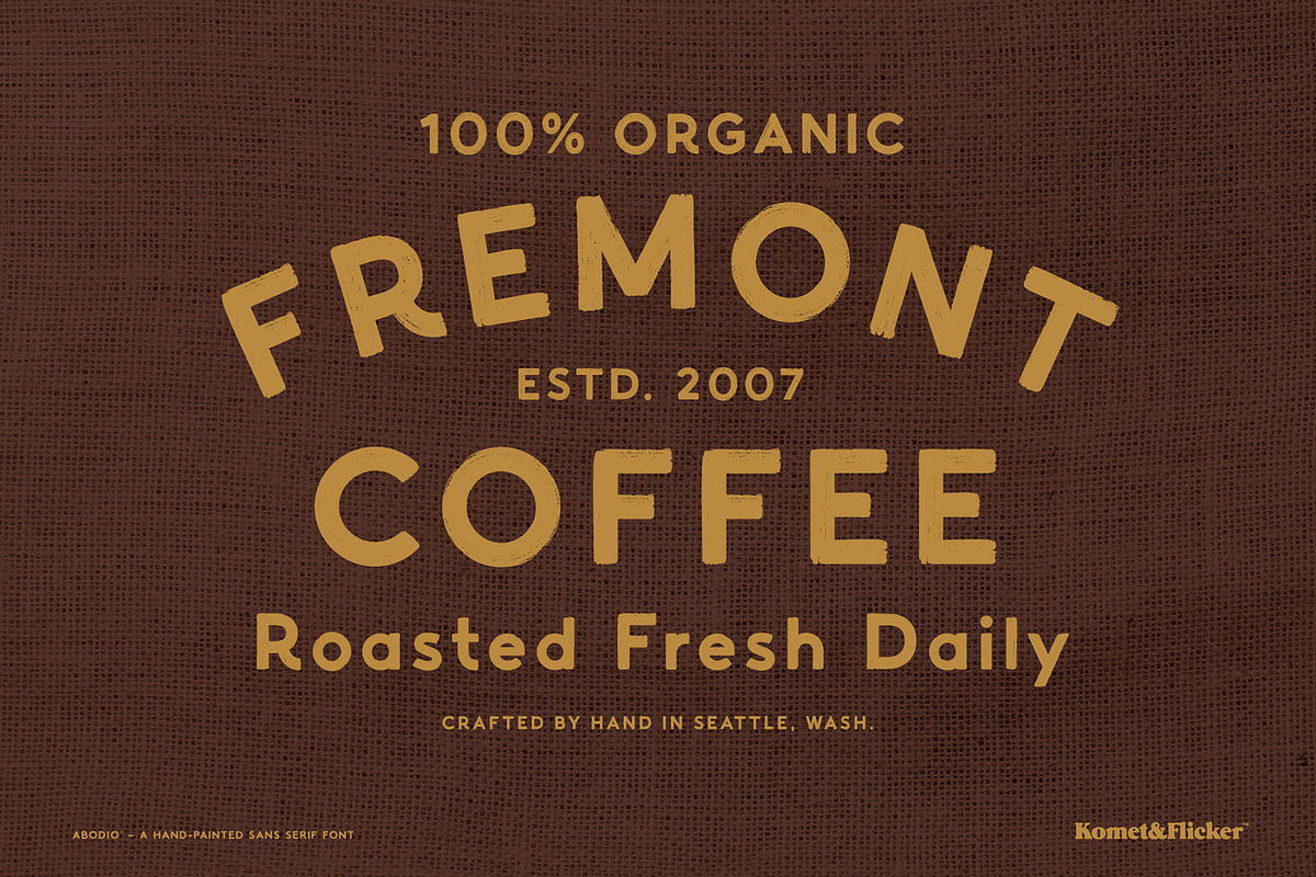 Abodio - A Hand-Painted Font, a Sans Serif Font by Komet & Flicker (Photo 14 of 15)