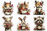 Summer Woodland Animals Clipart, an Illustration by Craft Nest (Thumbnail 3 of 12)