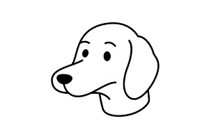 Hound dog with long ears and gentle, an Animal Illustration by GraphiShop