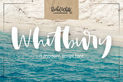 Whitbury, a modern calligraphy font, a Script Font by Rachel White Art (Thumbnail 1 of 12)