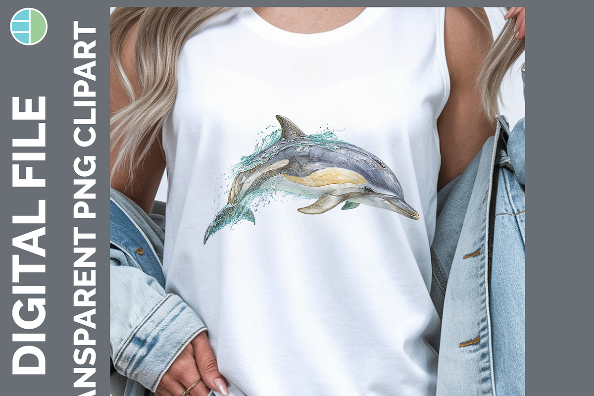Dolphin Illustration Bundle, 22 PNG, an Animal Illustration by Enliven Designs (Photo 5 of 8)