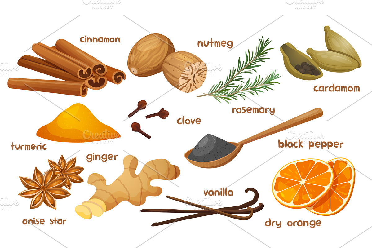 Winter spices set, a Food Illustration by Elen_Art (Photo 3 of 3)