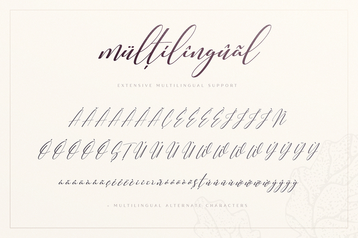 Glitterino - Stylish Script Font, a Script Font by AlienValley (Photo 6 of 6)