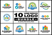 Home Cleaning Service Logo, a Branding & Logo Template by Widhidesigns (Thumbnail 1 of 4)