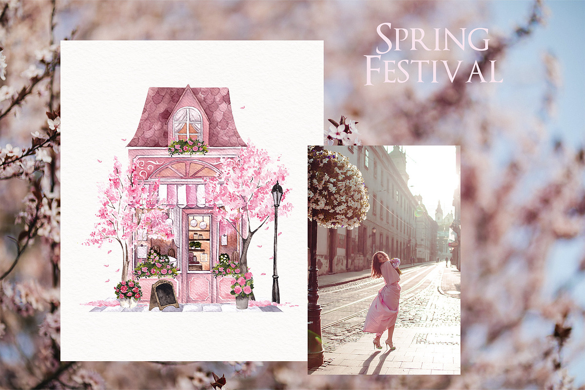 Spring Festival. Watercolor graphic, an Object Graphic by ma_i_vi (Photo 8 of 11)