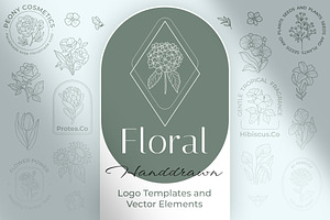 Floral Logo Elements And Templates