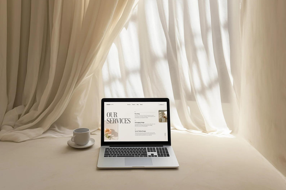 Minimalist Macbook Mockup, a Mac Mockup by The Ethical Agency (Photo 1 of 4)