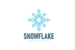 Snowflake logo vector winter simple, a Branding & Logo Template by Maylianaw28