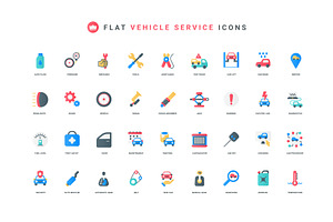 Garage tools for car icons, an Object Illustration by Lemberg Vector