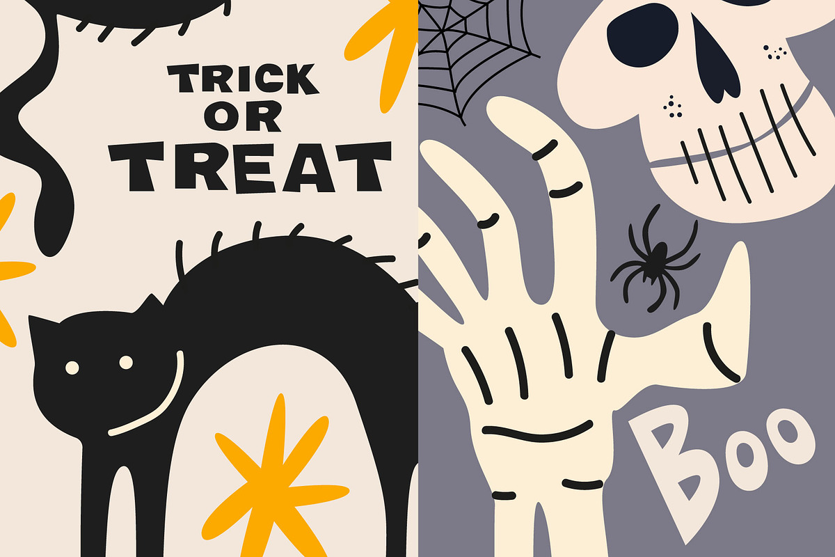 Trick or Treat. Halloween clipart, a Seasonal Illustration by Luamor (Photo 7 of 10)