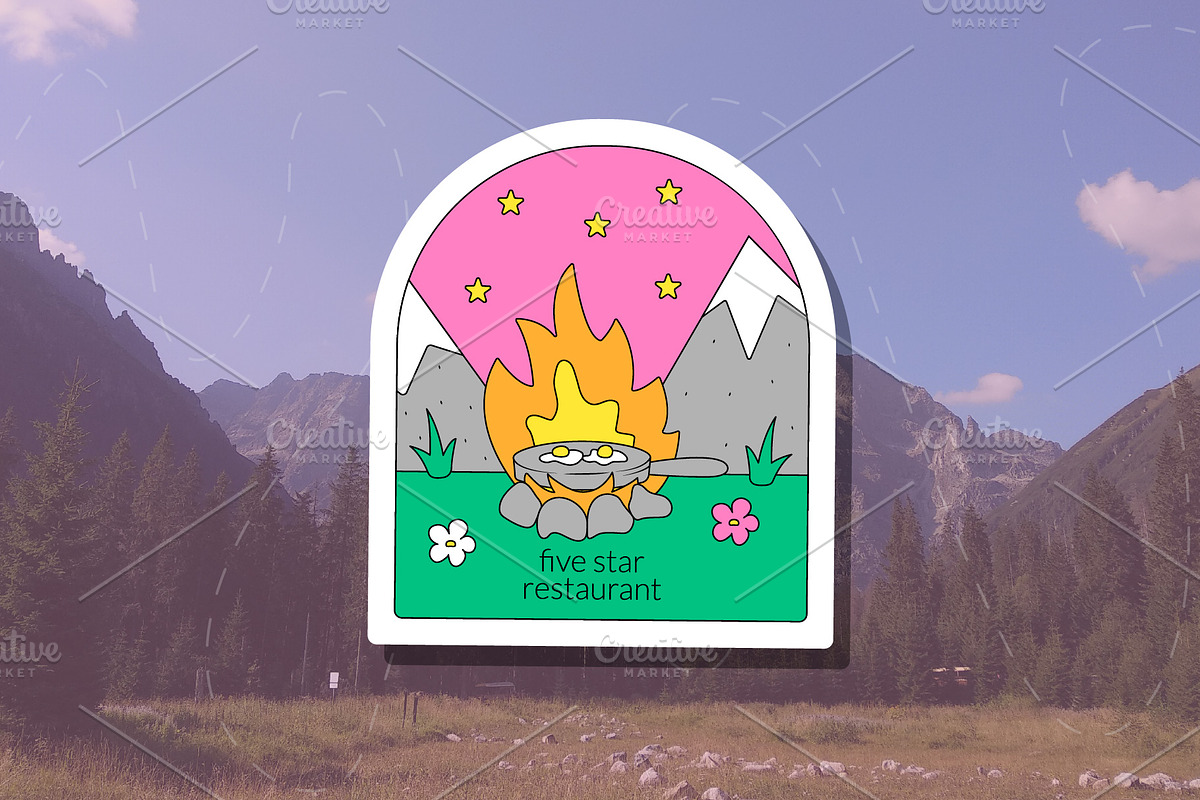Retro Stickers Adventure Set, a Sport Illustration by T Bild (Photo 4 of 5)