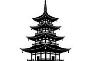 Pagoda Temple Silhouette, an Object Graphic by Designer_Momina (Thumbnail 19 of 20)