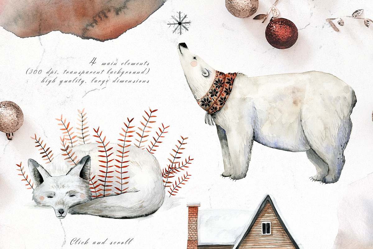 Polar Stories Watercolor & Ink Set, an Animal Illustration by Bibela (Photo 2 of 10)