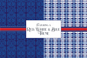 Red & Blue Digital Patterns, a Pattern Graphic by RachelStudio (Thumbnail 3 of 6)