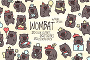 Wombat Clipart Set, an Animal Illustration by Palau (Thumbnail 1 of 10)