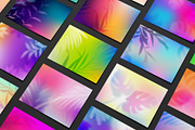 Gradients & Leaves Backgrounds Set, a Texture Illustration by Briddy (Thumbnail 4 of 9)