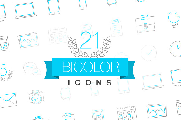 Bicolor Thin Icons