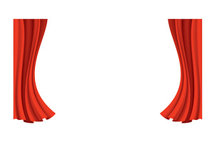 Red curtains realistic, an Object Illustration by Things for designers