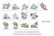 Tea Time Clipart, a Decorative Illustration by Milla_Zelenyuk_art (Thumbnail 4 of 6)