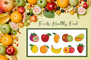 20 Fruits Healthy Food in Line Art, a Food Illustration by jongcreative (Thumbnail 2 of 5)