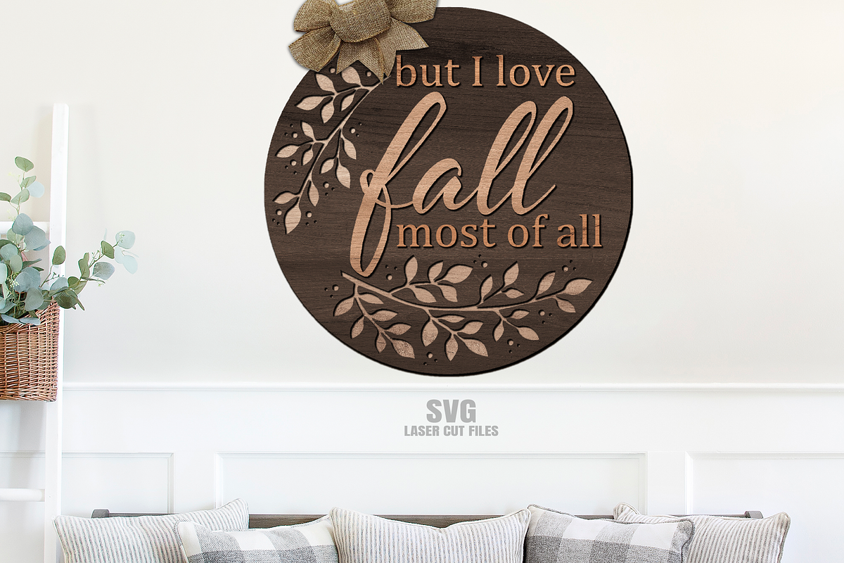 Round Fall Sign SVG Laser Cut Files, a Graphic by Cloud9DesignSVG (Photo 5 of 5)