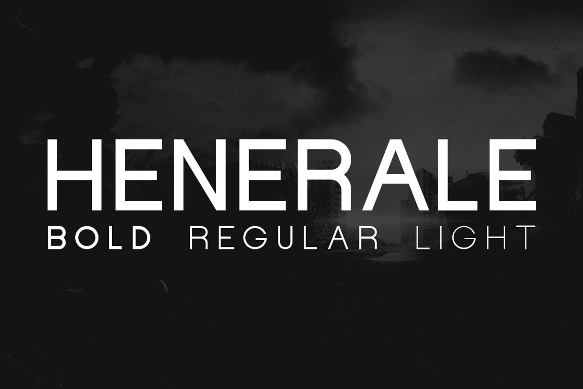 [Bundle] Henerale Type - 3 Weights, a Sans Serif Font by SNK's
