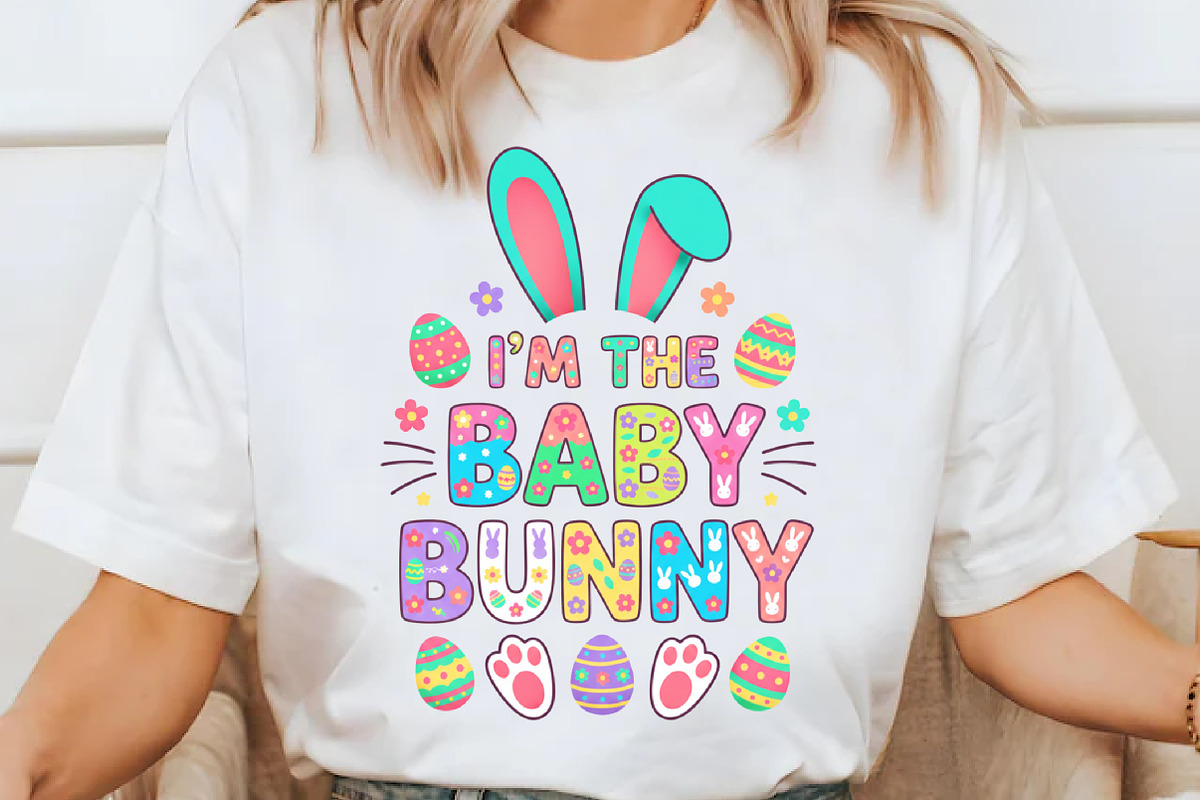I’m the Baby Bunny Funny Easter Png, an Illustration by designcity5 (Photo 5 of 9)