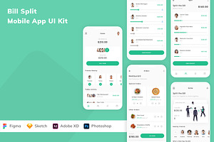 Bill Split Mobile App UI Kit