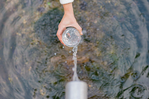 Fresh water featuring clean, clean water, and container fill