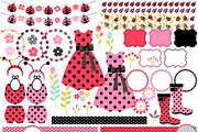Ladybug Party Red,Pink, an Illustration by Mia's Graphic Design (Thumbnail 5 of 9)