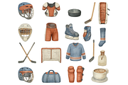 Hockey Gear Winter Sports Set, an Object Graphic by RT Studio (Thumbnail 2 of 4)