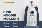 8 Zip Hoodie Mockups, a Hoody Mockup by Grow Design Craft Studio (Thumbnail 1 of 8)