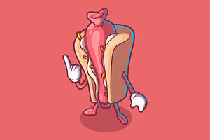Top Hot Dog!, a Food Illustration by pedrors