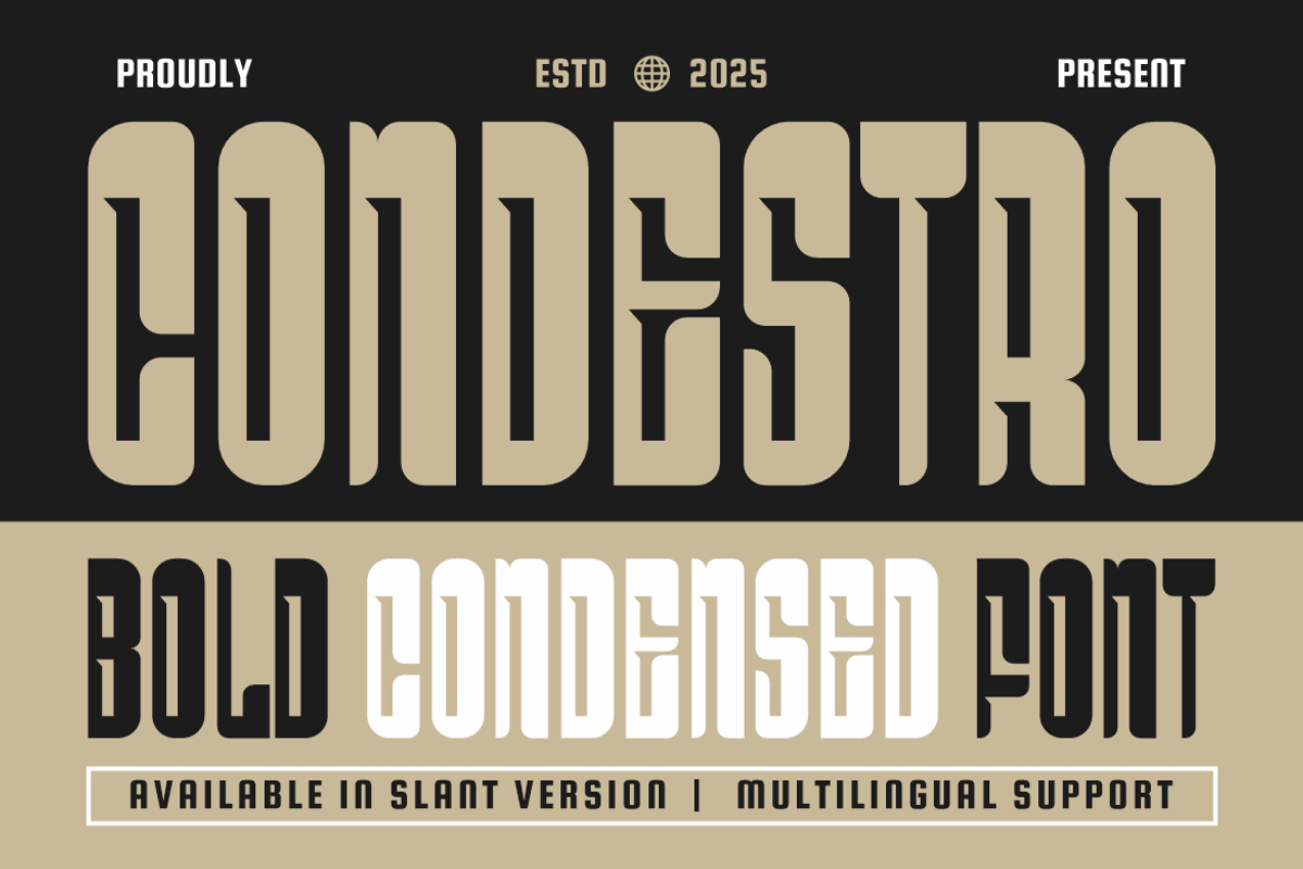 Condestro Bold Condensed Font, a Font by PutraCetol Studio (Photo 1 of 5)