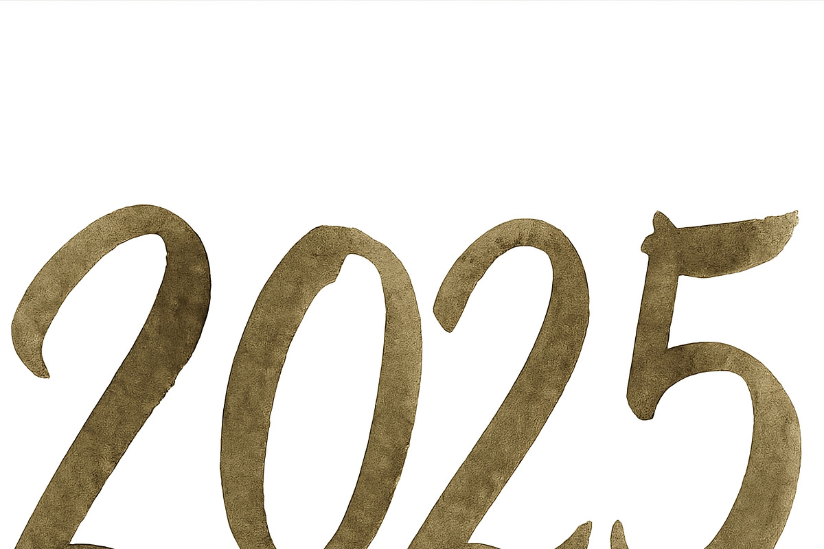 Gold number 2025 isolated on transpa, an Illustration by Dvoevnore photos