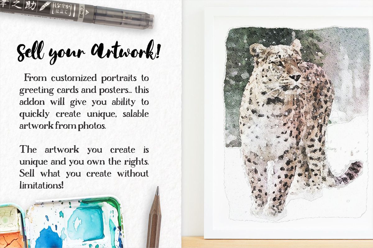 Watercolor Portrait Effect PRO, a Plug-in Add-On by Drifter Studio PrintShop (Photo 8 of 10)