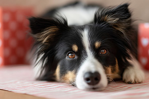 Cute Border Collie dog lying, an Animal Photo by MistyDay