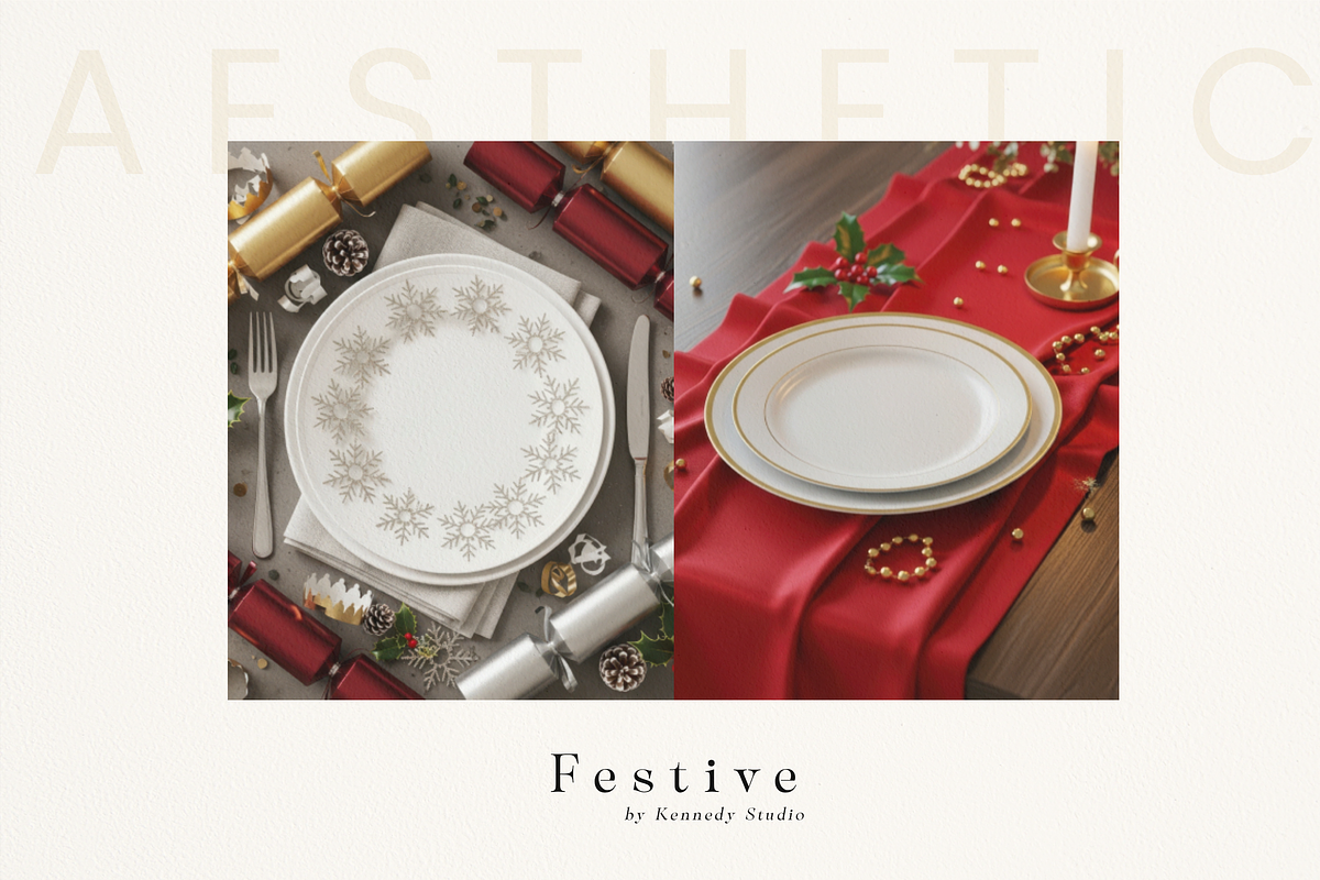 Christmas Plate Mockup 100 JPG, a Cups & Container Mockup by KennedyStudio (Photo 10 of 12)