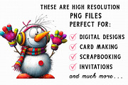 Whimsical Christmas Snowman Clipart, an Illustration by Libby Wishes (Thumbnail 2 of 6)
