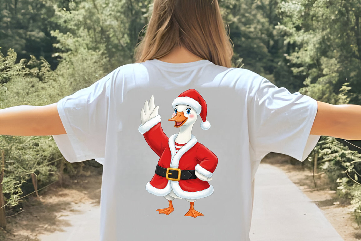 Funny Christmas Goose Santa Goose, an Illustration by SinaCreation (Photo 6 of 7)