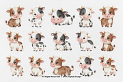 15 Bundle Watercolor Baby Cow Milk, an Animal Illustration by Morspective (Thumbnail 8 of 8)