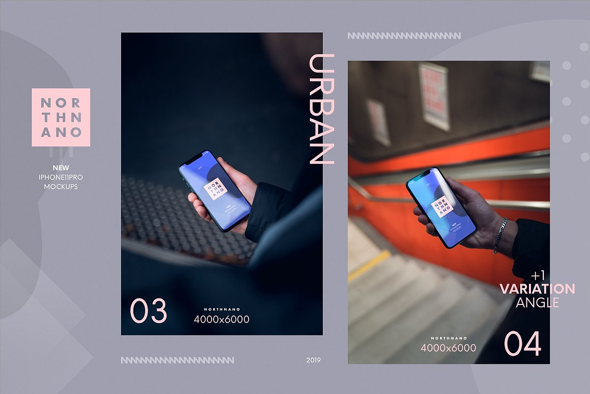 MEGA PSD MOCKUP BUNDLE 40 IN 1, an iPhone Mockup by North&Nano (Photo 7 of 11)