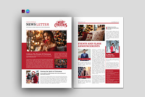 Christmas Newsletter Template, a Stationery Template by Design Zone
