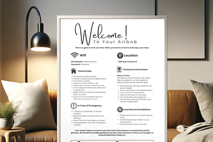 Editable Airbnb Welcome Sign