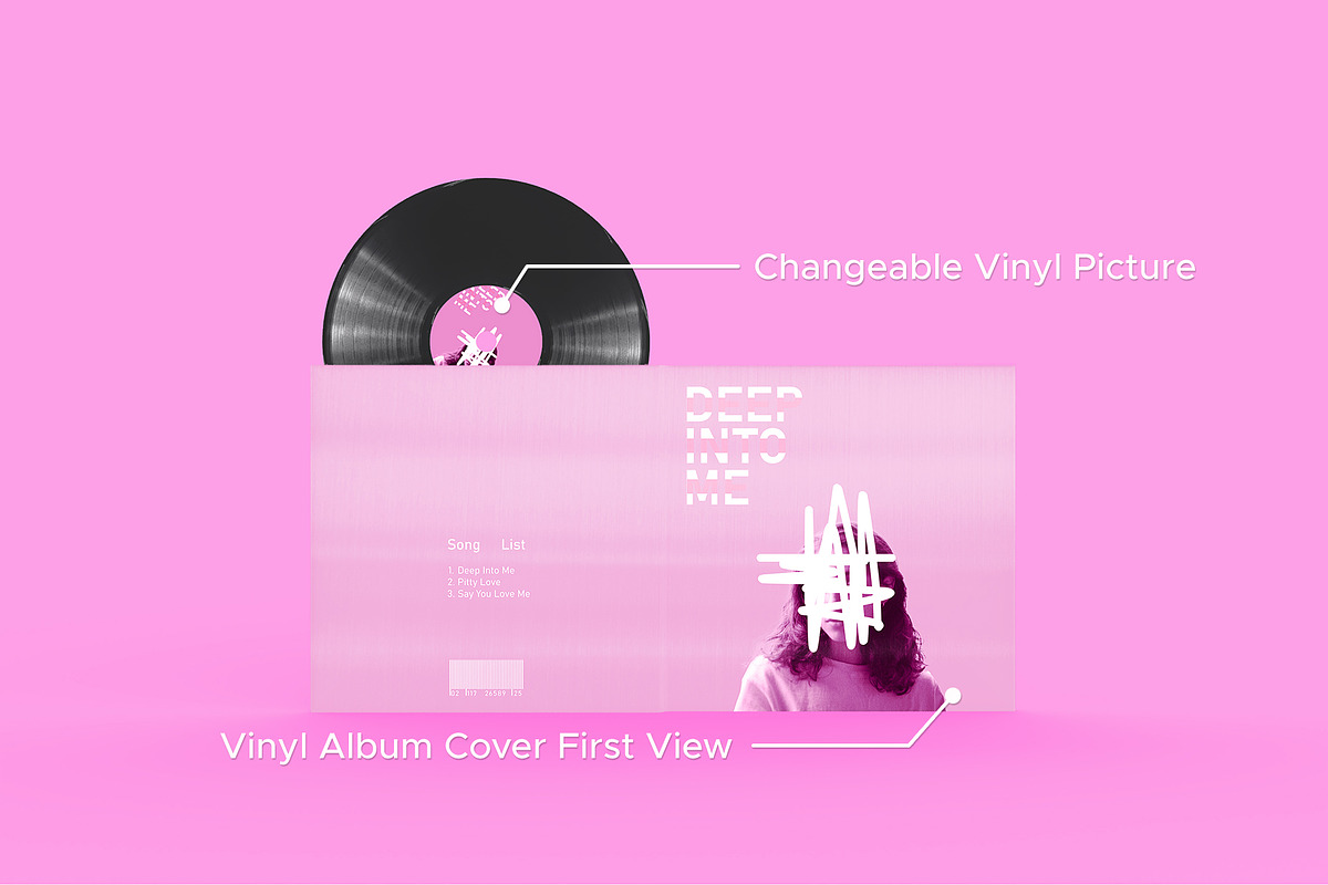 Vinyl Album Cover Mockup, a Product Mockup by Mock 9 (Photo 2 of 4)